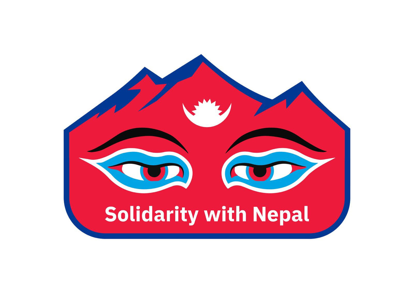 Solidarity with Nepal Badge
